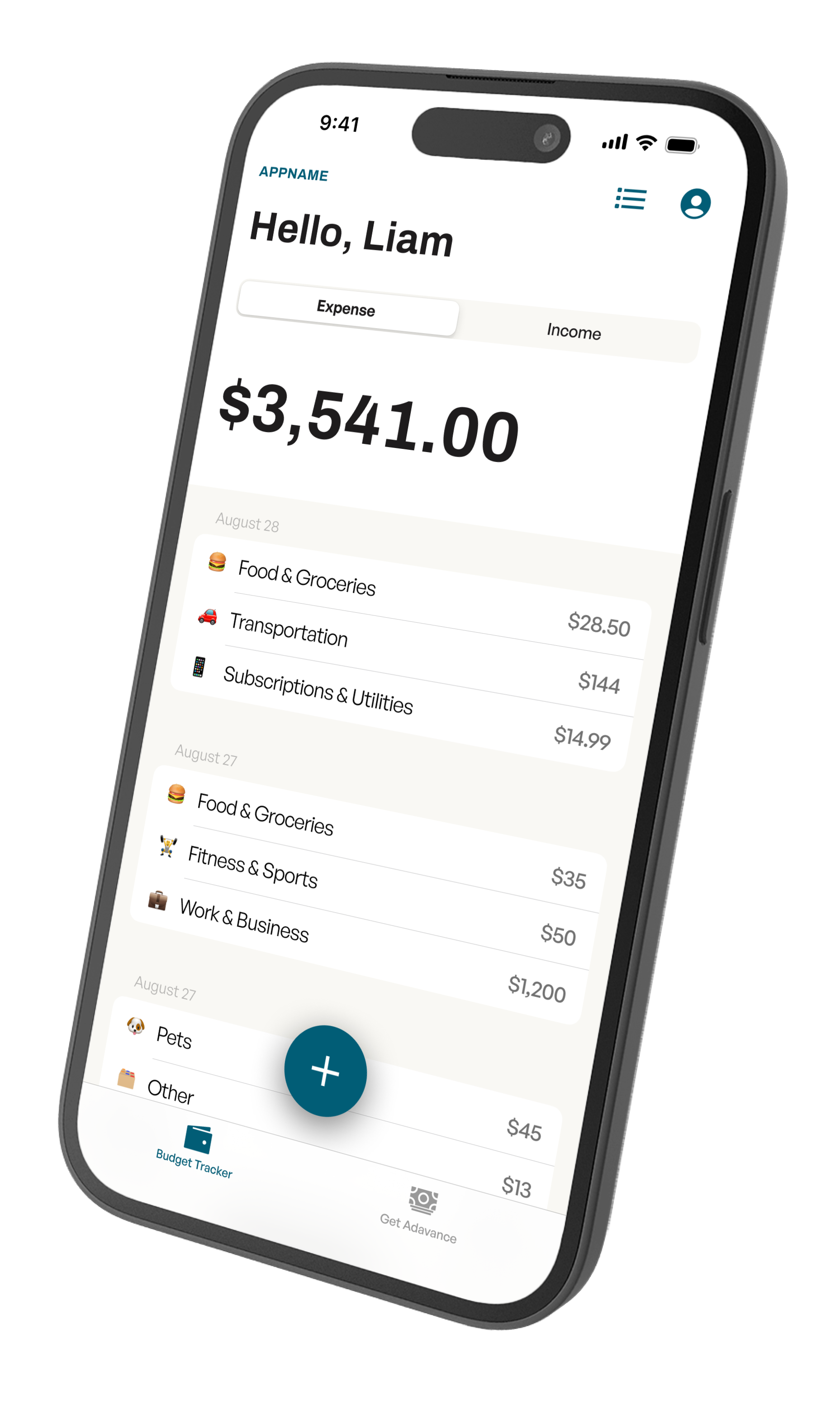 Budget Tracker screenshot